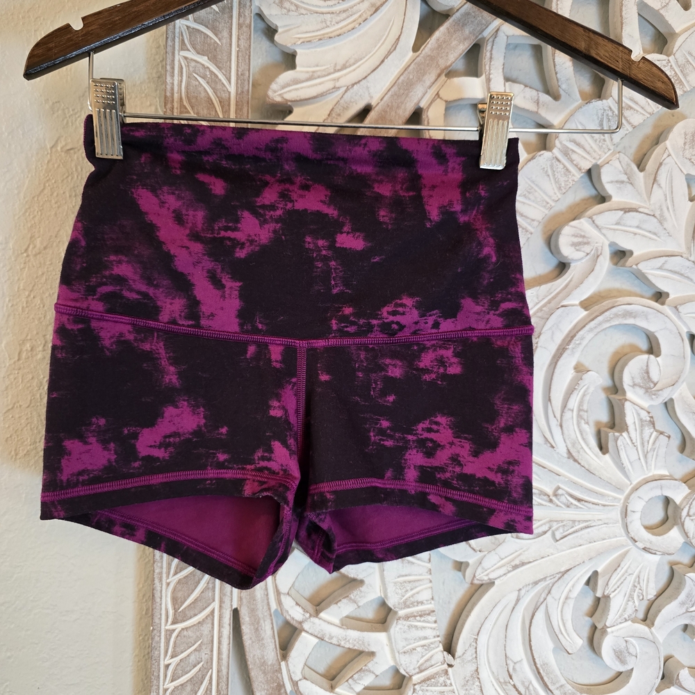 lululemon athletica Purple and Black High-Rise Athletic Shorts